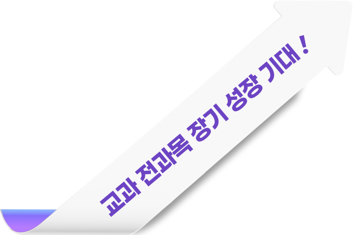 교과 전과목 장기 성장 기대